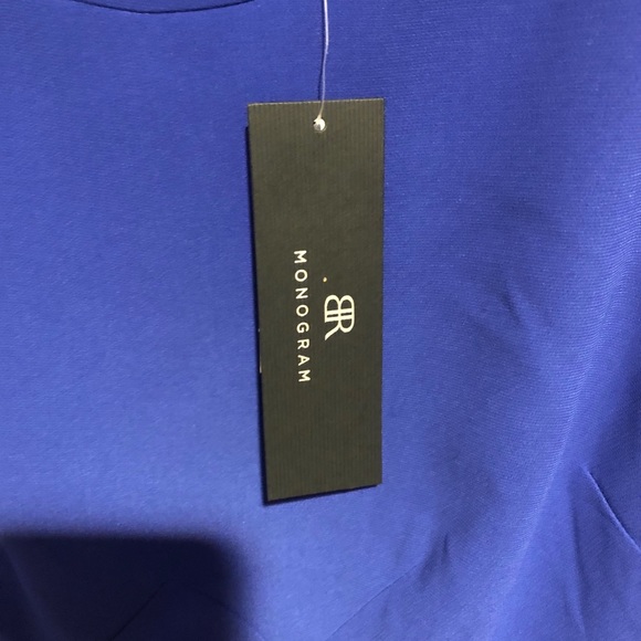 Banana republic monogram blue sheath dress Sz 10 - Picture 6 of 7
